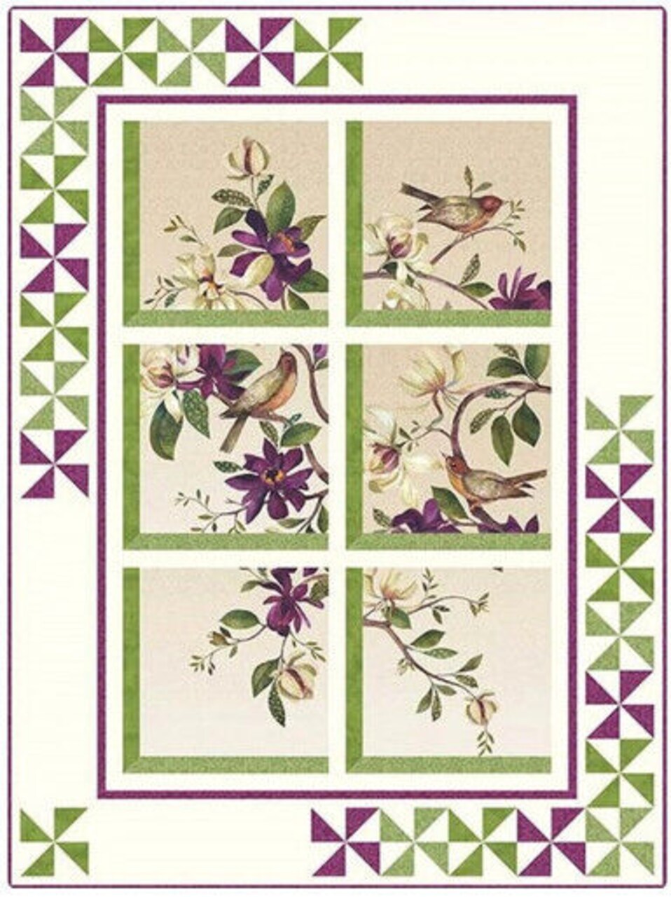 Paradise Window Quilt Pattern by LadeebugDesign for Northcott